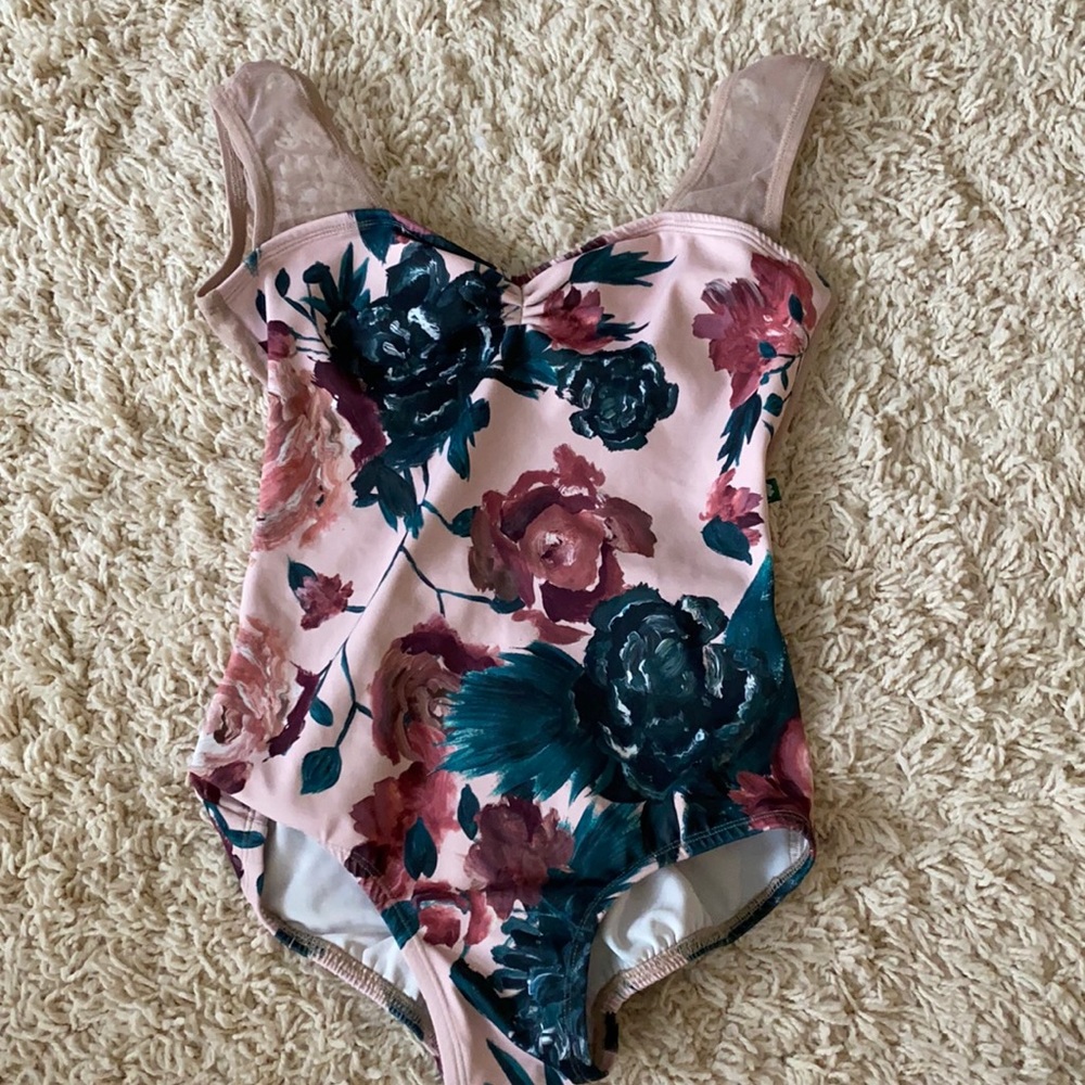 LuckyLeo floral leotard